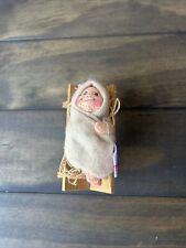 Annalee 1993 Doll Baby Jesus Wood Cradle Nativity - See Description picture