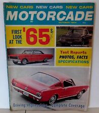 October 1964 Motorcade Magazine 1965 Mustang Comet Buick Plymouth Furry 5 Others picture