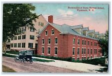 1916 Dormitories State Normal School Building Classic Cars Plymouth NH Postcard picture