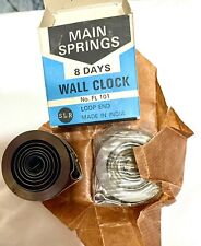 Set Of Two New Wall Clock Mainsprings 3/4