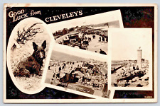 Postcard RPPC Scottie Dog Good Luck from Cleveleys England 5 Views 1956 A21 picture