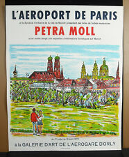 Poster 1970 Exhibition Petra Moll 1921-1989) Munich Galerie Art Airport Orly picture