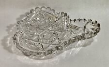American Brilliant Period Lead Cut Crystal Spoon Rest ABP Sawtooth Hobster picture