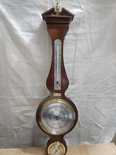 Vintage Howard Miller Barometer Thermometer Hygrometer Weather Station 25 Inch picture