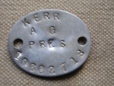WW2 relic dogtag RAC RTR - KERR 3rd Reconnaissance Corps 10602718 picture