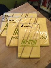 MidCentury Grant Maid No Iron Percale Poly Blend TWIN Yellow Sheet Set NOS NIP picture