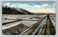 Great Salt Lake UT-Utah, Salt Beds, Antique, Vintage Postcard picture