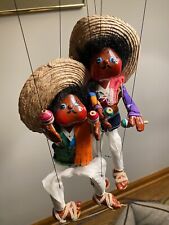 Vintage Pair of Mexican Marionette String Puppets with Maracas picture