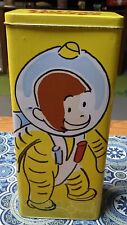 Vintage 1998 Curious George Yellow Rectangle Tin  picture