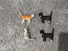 Schleich Cat Lot Of 4 Domestic Sitting Standing Orange Black Gray White Animal picture