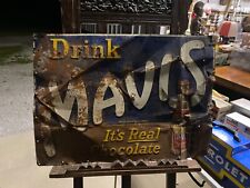 Vintage Mavis Chocolate Drink Tin Metal Sign SODA COLA GAS OIL 20