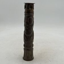 Antique BRASS WW1 Trench Art Shell Casing World War I PERSONALIZED WWI Soldier picture