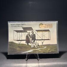 Rare Judaica Vintage Shana Tova New-Year Postcard, Couple on Wright Bros. Plane picture