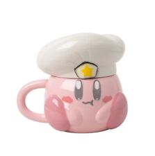Kirby Cafe Mug cup with Lid Chef Hat Kirby of The Stars Cook 16oz USA Stock picture
