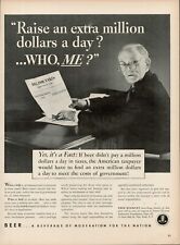 1939 United Brewing Industrial Foundation Raise Million Me? Vintage Print Ad picture
