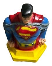 Vintage Superman 12” Chalkware Plaster Coin Bank  Made In Mexico New picture