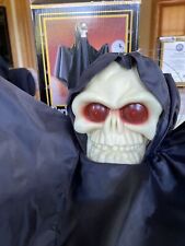 Gemmy Halloween Factory Eerie Grim Reaper Decoration Shake Groan Sound Activated picture