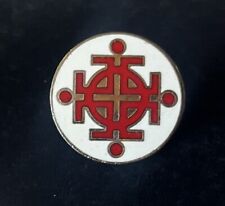 Evangelical Covenant Church Red & White Enamel Tie Tack Lapel Pin picture