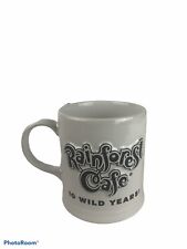 Rainforest Cafe Orlando 10 Wild Years 4” Tall 3.25” Wide White Mug picture