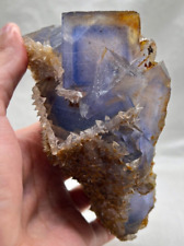 900 gram Fluorite phantom covered with calcite clusters from Pakistan picture