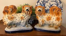 Pair Of English Staffordshire Pekingese Dogs, 19th century- Mantle Decor picture
