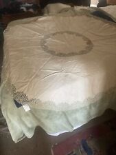 Large Linen Tablecloth With Hand Made Lace Around And Central Medalion picture