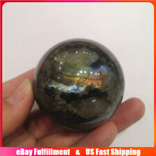 50mm Natural Rainbow Labradorite Ball Quartz Crystal Sphere Healing Stone Globe picture