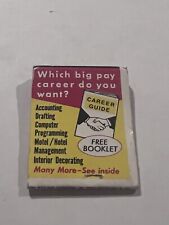 c1940s Which Big Pay Career Do You Want? Advertising Matchbook Full 20 Strike picture