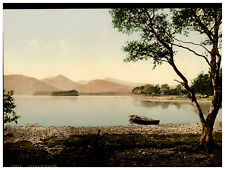 England. Lake District. Derwentwater, Scarfclose Bay.  Vintage Photochrome by  picture