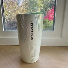Starbucks 2024 Summer White Wavy Tumbler with Mint Green Lid 12 fl oz New picture
