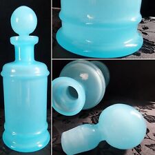 Antique Portieux Vallerysthal Cologne Bottle Blue Robins Egg Opaline 1840's picture