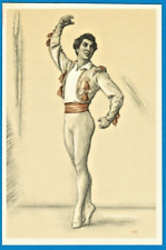 L.Khudyakov 1967 Russian postcard  Ballet artist Boris Bregvadze in LAURENCIA picture