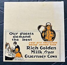 1930s Charming Advertising Table Tent Milk From Guernsey Cows picture