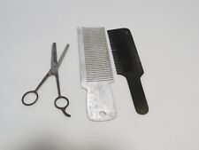 Vintage Kayser 761 Solingen Germany Scissors and Two Vintage Flat Top Combs picture