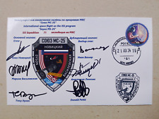 Postal envelope backup crew Soyuz MS-25 ISS 71 Expedition Baikonur 6 autographs picture