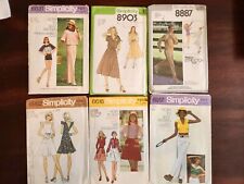 Lot  of Six Vintage Simplicity Sewing Patterns ALL UNCUT picture