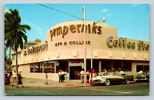 Pumpernik's Restaurant Miami Beach, FL Classic Cars VINTAGE Postcard picture