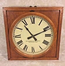 Vintage Standard Electric Time Co Wall Clock Oak Case Slave Clock picture