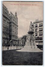c1910's View Of Verdi Monument Broadway New York NY Unposted Antique Postcard picture