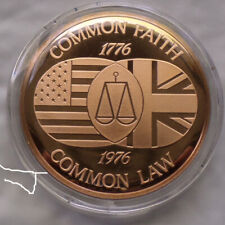 English & American Bar Association Common Faith, Law Lawyer Bronze Proof Medal picture