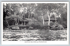 c1960s Yorks Log Village Loon Lake Rangeley Maine Vintage Postcard picture