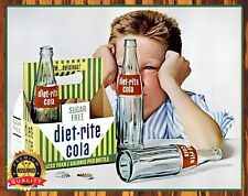 Diet Rite Cola - Sugar Free - 1965 - Metal Sign 11 x 14 picture