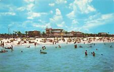 Postcard FL Clearwater Beach Candlelight Hotel Bathing Beachfront Swimmers Surf picture