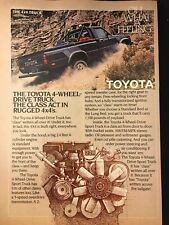 1981 Toyota 4x4 Pickup Truck Vintage Ad 