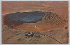 Postcard Meteor Crater AZ, Aerial view over Museum, off of US 66 near Winslow picture