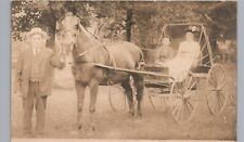 NORTH WATERFORD MAINE HORSE & BUGGY c1910 real photo postcard rppc antique me picture