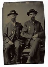 Tintype of a Pair of Union Veterans Wearing their GAR Badges – Medals picture
