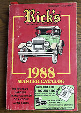 Ricks Antique Auto Parts Catalog 1988 Master Catalog 1087 picture