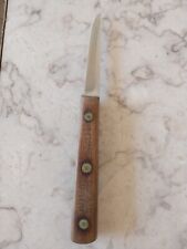 Vintage Chicago Cutlery 102S Paring Knife Medium Dark Brown Handle  J12 picture
