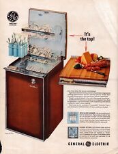 General Electric Dishwasher Butcher Block Top 1965 Vintage Print Ad-C-1.2 picture